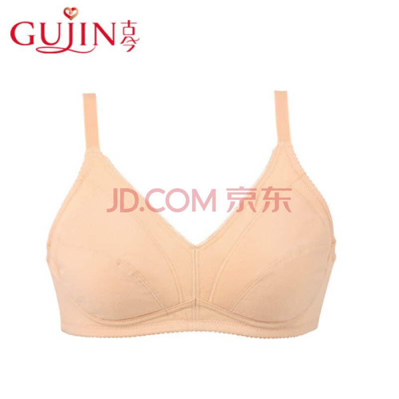 古今内衣官方旗舰店正版品牌无钢圈薄款睡眠文胸内衣0B238 杏色 75A