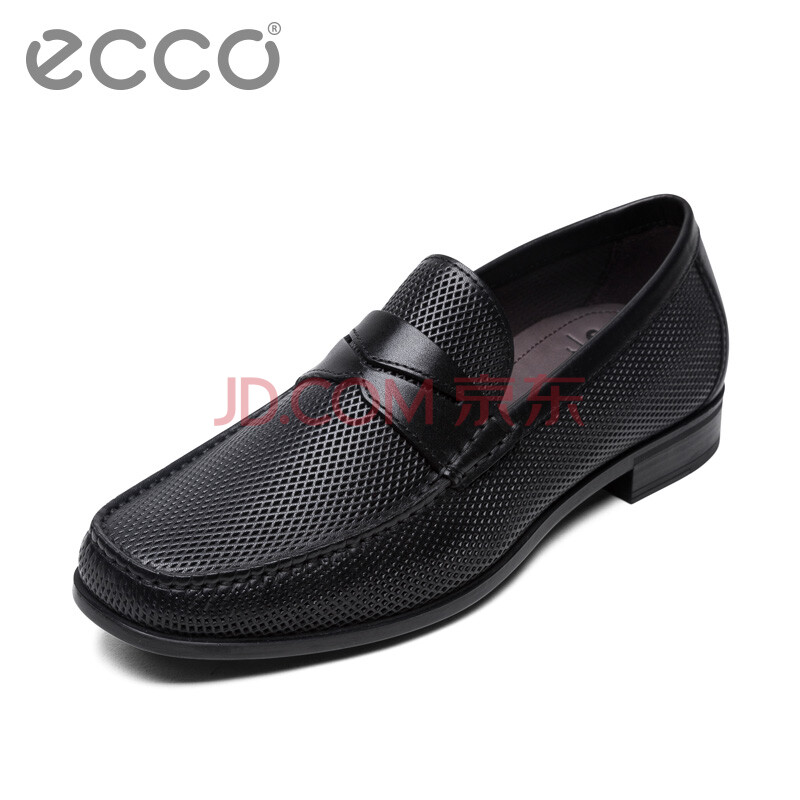 ECCO°®²½ ¼òԼʱÉдò¿×Ãæ·À»¬Æ¤Ð¬ Õý×°Í¸ÆøÔ²Í·ÊæÊÊÌ×½ÅÄÐЬ ÕýװĪ¿Ë16SS66179 ºÚÉ« 42