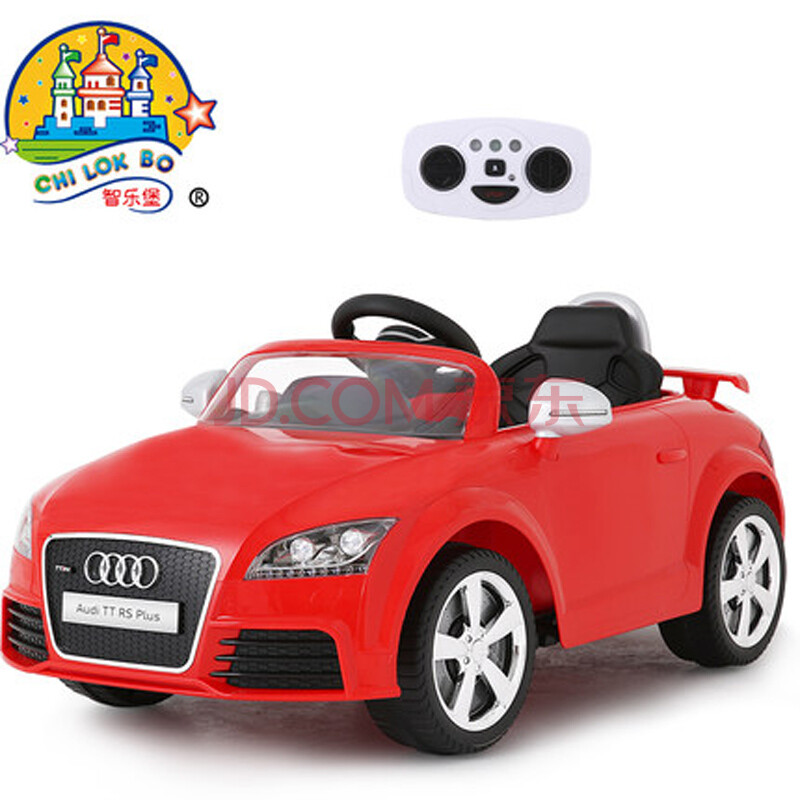 智乐堡奥迪儿童电动车四轮汽车小孩玩具车可坐人宝宝遥控童车双驱