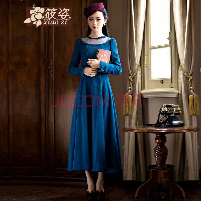 筱姿 凝香露 2014连衣裙 秋新款女装<em>裙子</em> 复古