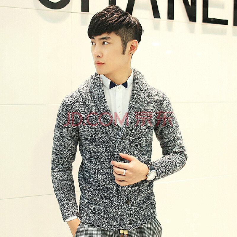 DANTSJESSE 2014秋冬装新款 <em>翻领</em>男式针织