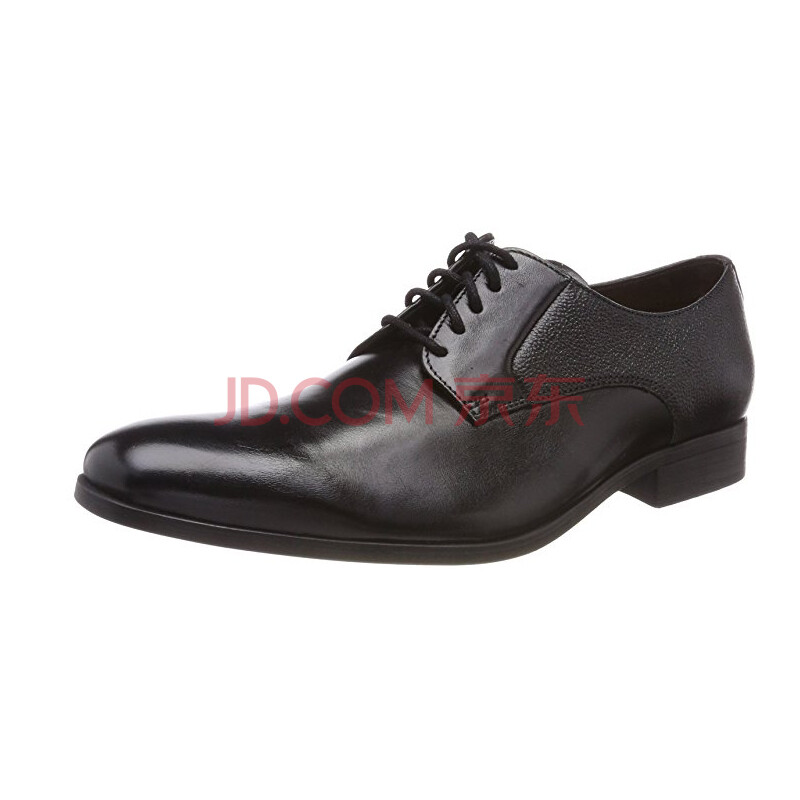 全球購 Clarks其樂2018新款商務正裝皮鞋男鞋Gilmore Lace德比鞋 Black Leather 43