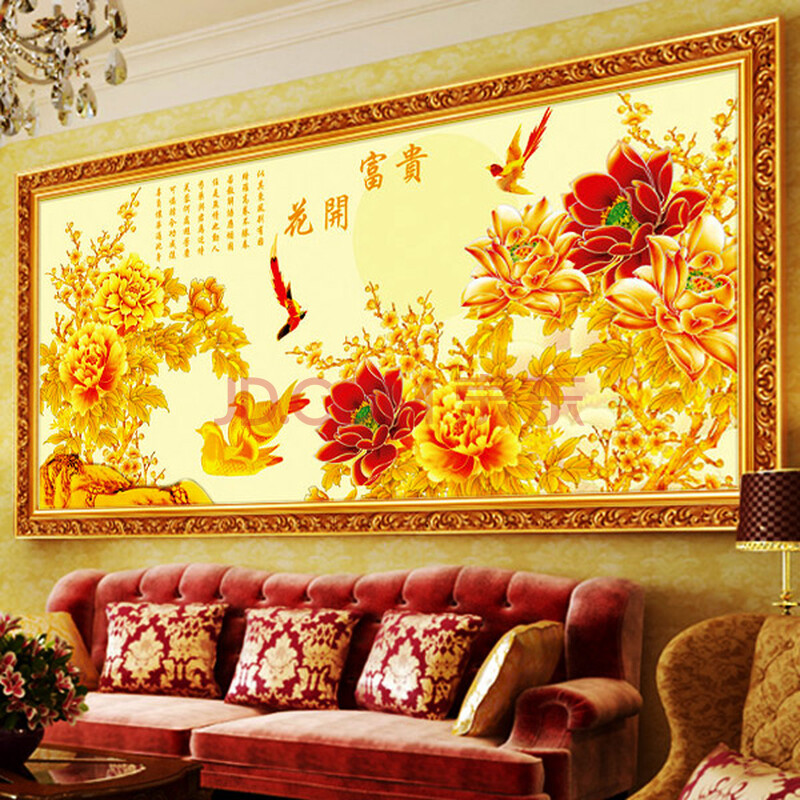 花开富贵十字绣牡丹花