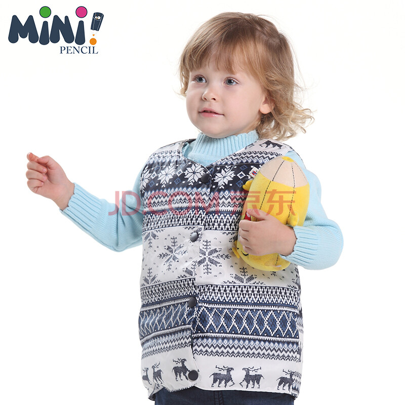 迷你铅笔童装 儿童秋冬装<em>小女童羽绒</em>背心宝宝