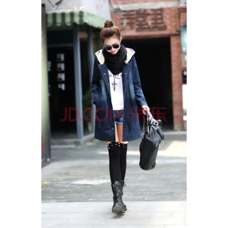 2014秋装新款<em>欧洲</em>站<em>女装大牌</em>气质宽松直筒牛