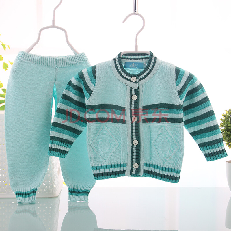 婴儿毛衣<em>套装女童开衫外套</em>0-1岁男宝宝衣服纯