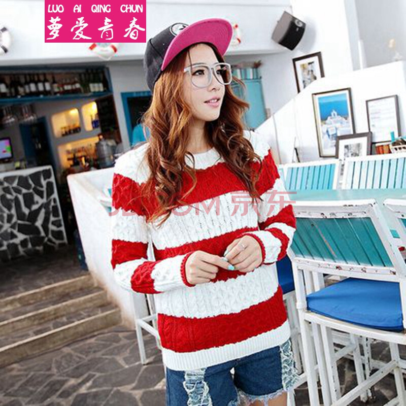 萝爱青春2014<em>秋冬</em>新款韩版打底<em>毛衣套头</em>长袖