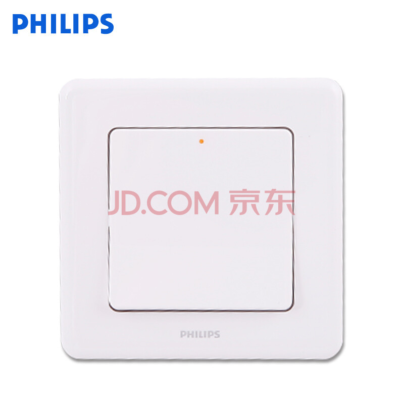 飞利浦(philips)开关插座 奥瑞折纸系列开关面板套装带荧光 大翘板