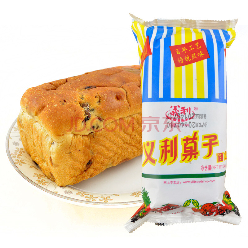 义利 果子面包 烘焙食品 零食 蛋糕 面包 245g图片-京东