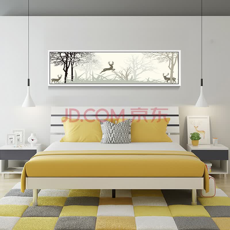 守灯人卧室床头装饰画有框画现代简约挂画餐厅卧室壁画沙发背景墙画