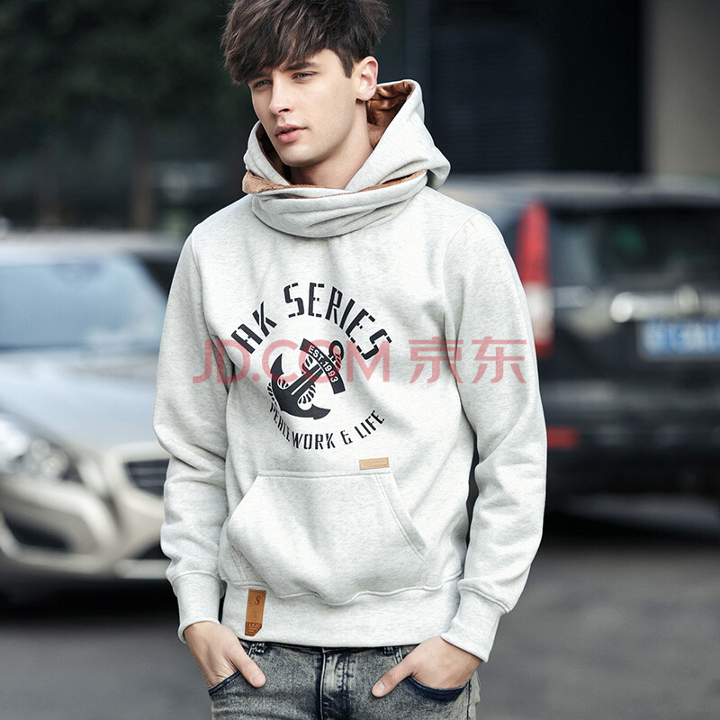 EY 秋冬韩版<em>卫衣男连帽</em>高领<em>套头</em>长袖运动服棒
