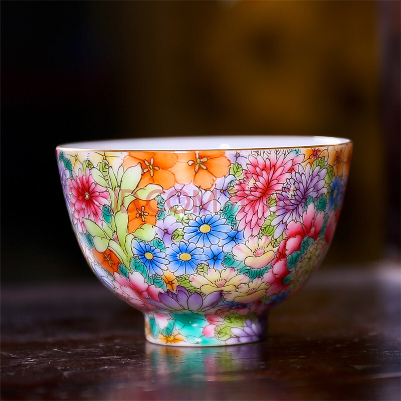 万花品茗杯 江西省高级陶瓷美术师 邓三堂