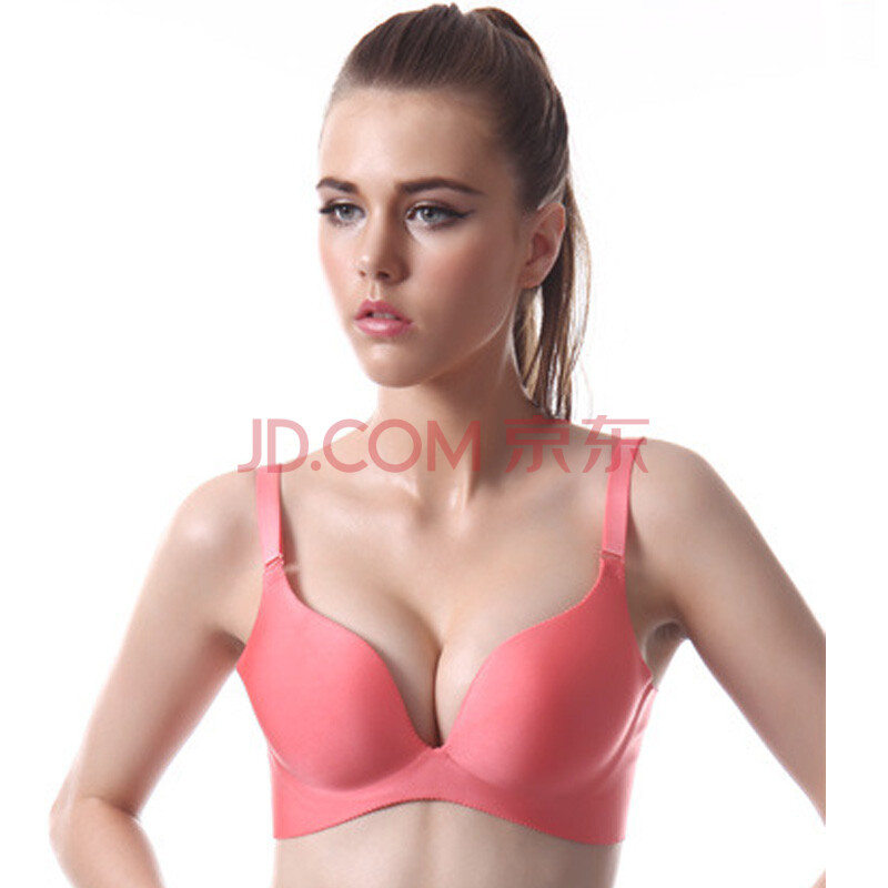 女士<em>一片式无痕文胸</em>超薄款 夏秋季大胸光面纯