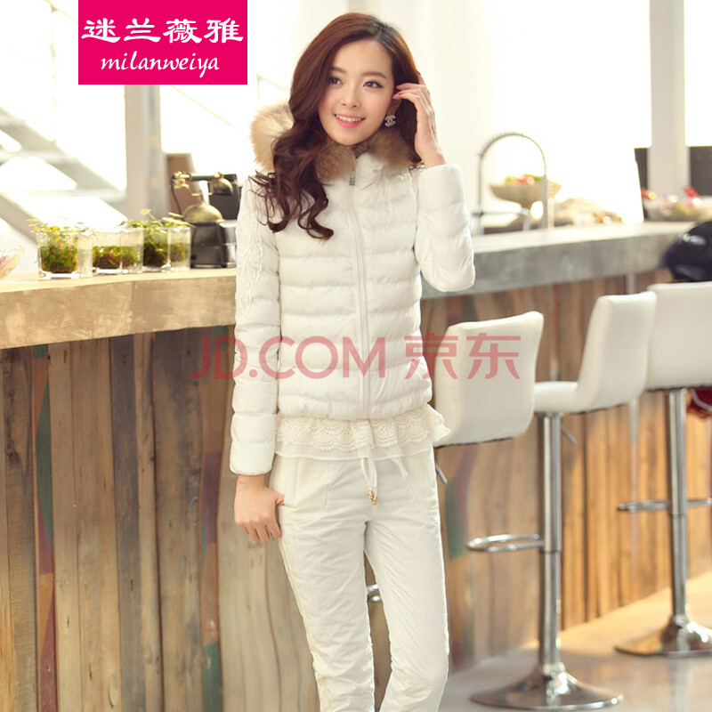 韩版修身时尚女款<em>棉服</em>常规款<em>棉衣外套马甲</em>三件