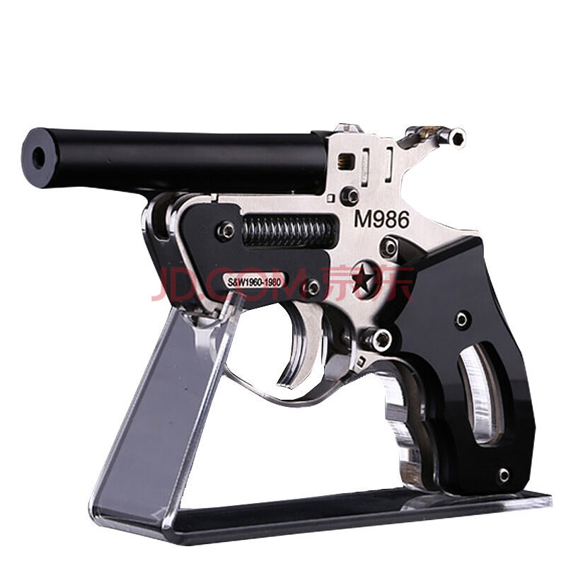 m986创意玩具火柴枪洋火枪链条枪链子枪击锤式7080后不锈钢怀旧玩具送