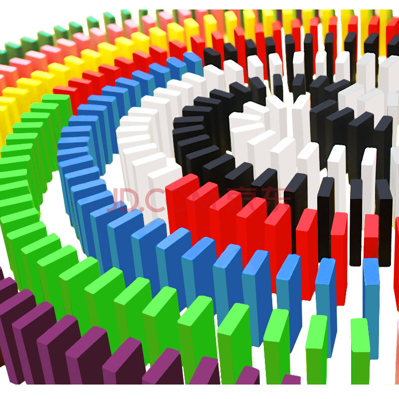 多米诺骨牌儿童成人片1000片木质制 机关益智积木玩具 400片 5组机关