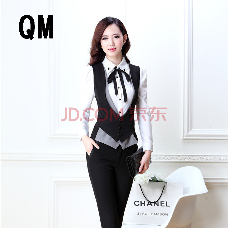 浅末<em>秋季</em>女装<em>马甲套装女士</em>时尚韩版酒店服职业