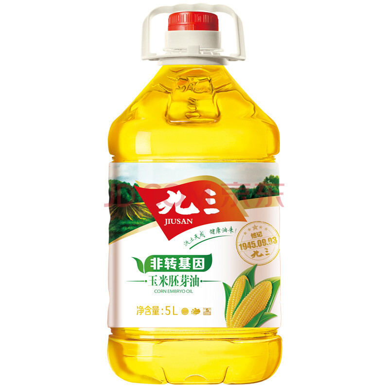 九三 玉米胚芽油 非转基因压榨玉米油 5l