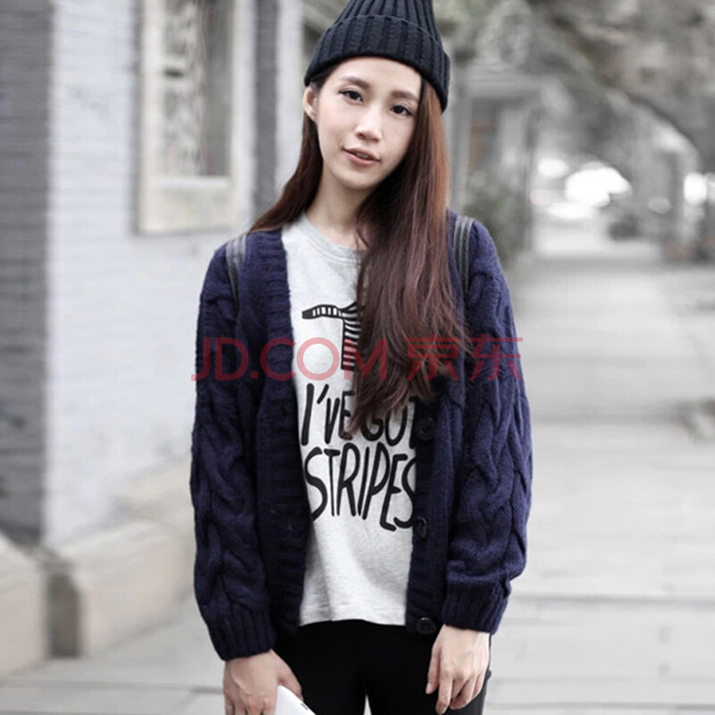 2014秋装新款韩版女装 <em>蝙蝠</em>袖<em>宽松针织衫开衫</em>