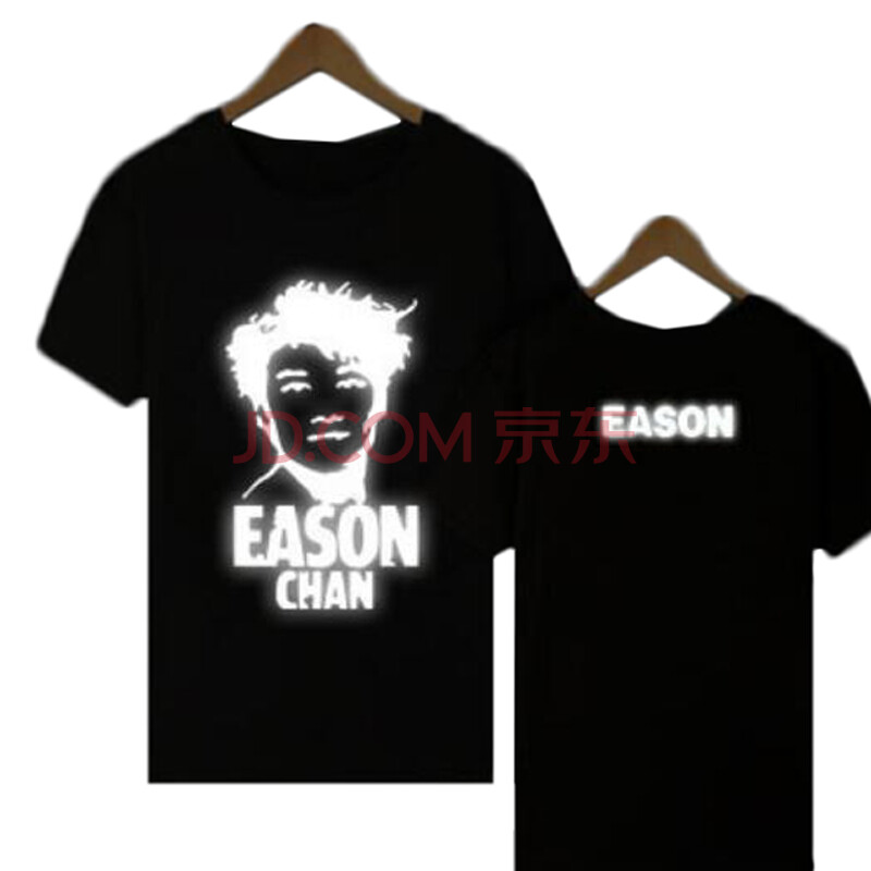 eason演唱会衣服搞怪个性反光发光纯棉短袖t恤男女学生 反光头像 m