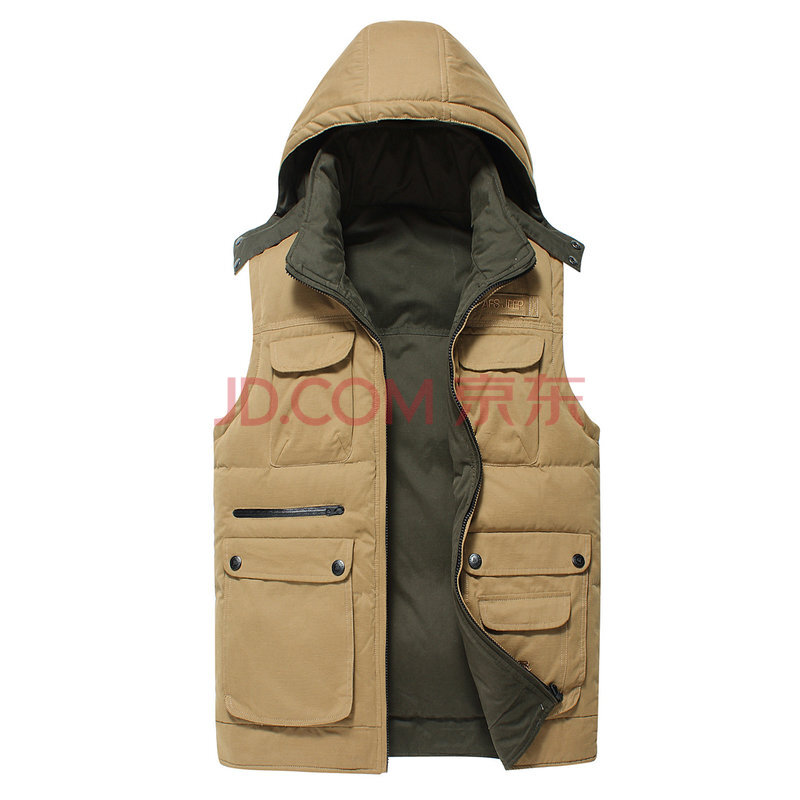 2014<em>JEEP战地吉普</em>新款加厚<em>男式羽绒马甲</em> 时