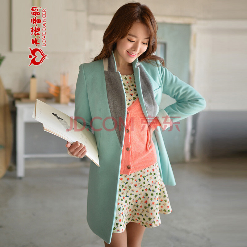 天诺音韵 2014秋冬新款女式<em>毛呢</em>大衣<em>女中长款</em>