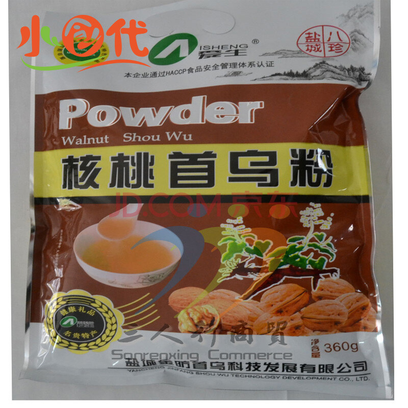 爱生白首乌360 核桃首乌粉 土特产滨海 盐阜乌