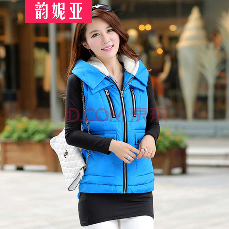 韵妮亚2014秋冬季新款<em>韩版羽绒棉马夹短款</em>修