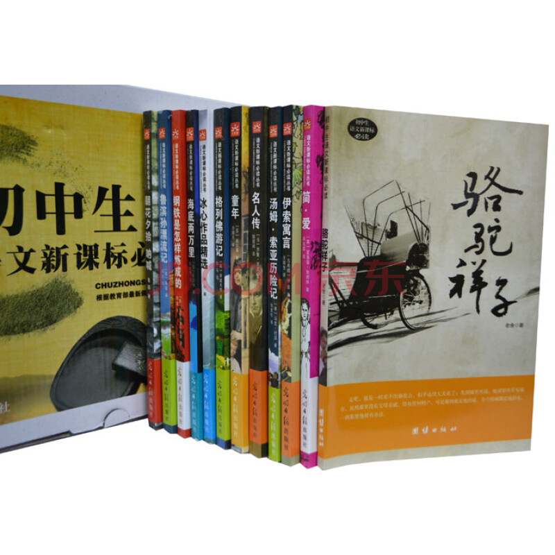 初中生语文新课标必读中外名著 全12本图片