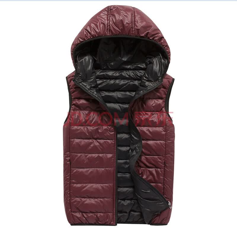 丹杰仕 <em>青少年</em>羽绒两面穿<em>马甲男</em> 学生加大背心