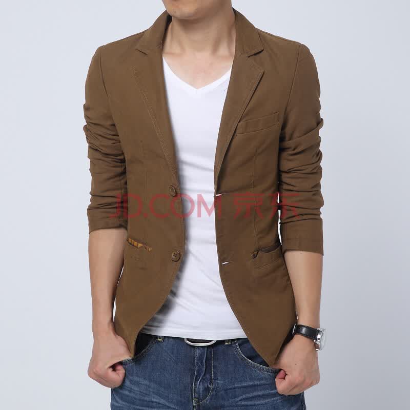 韩版<em>休闲</em>装男<em>外套男士修身</em>商务男装
