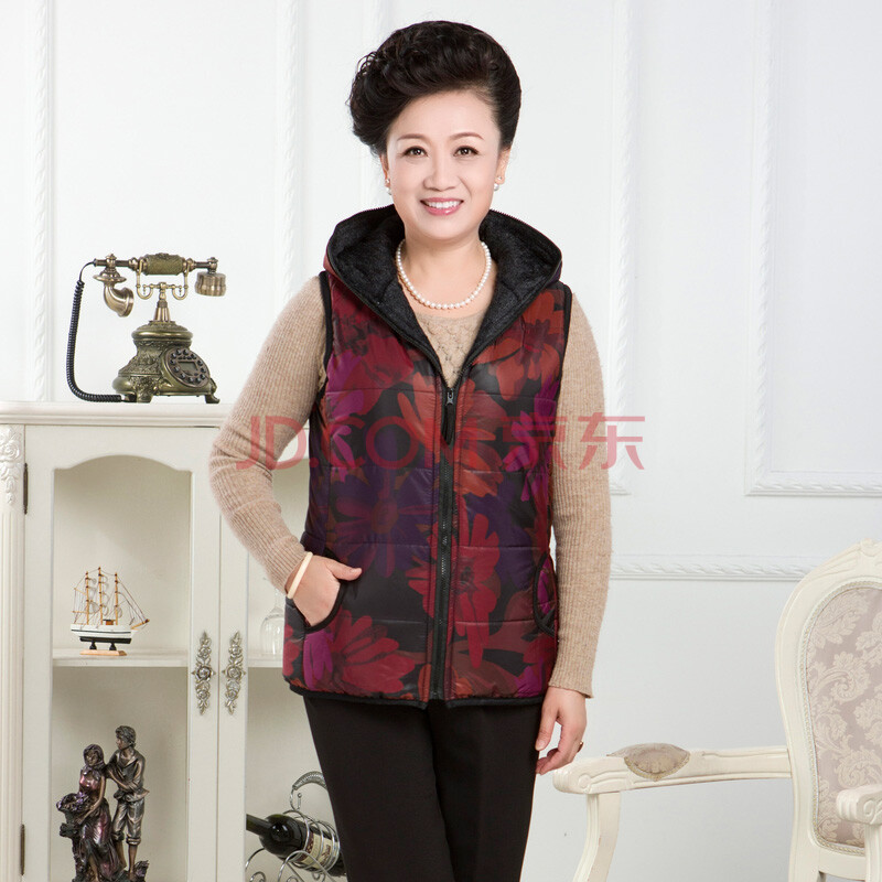 咔金琳 中年女装时尚大码<em>棉衣马夹女款中老年</em>