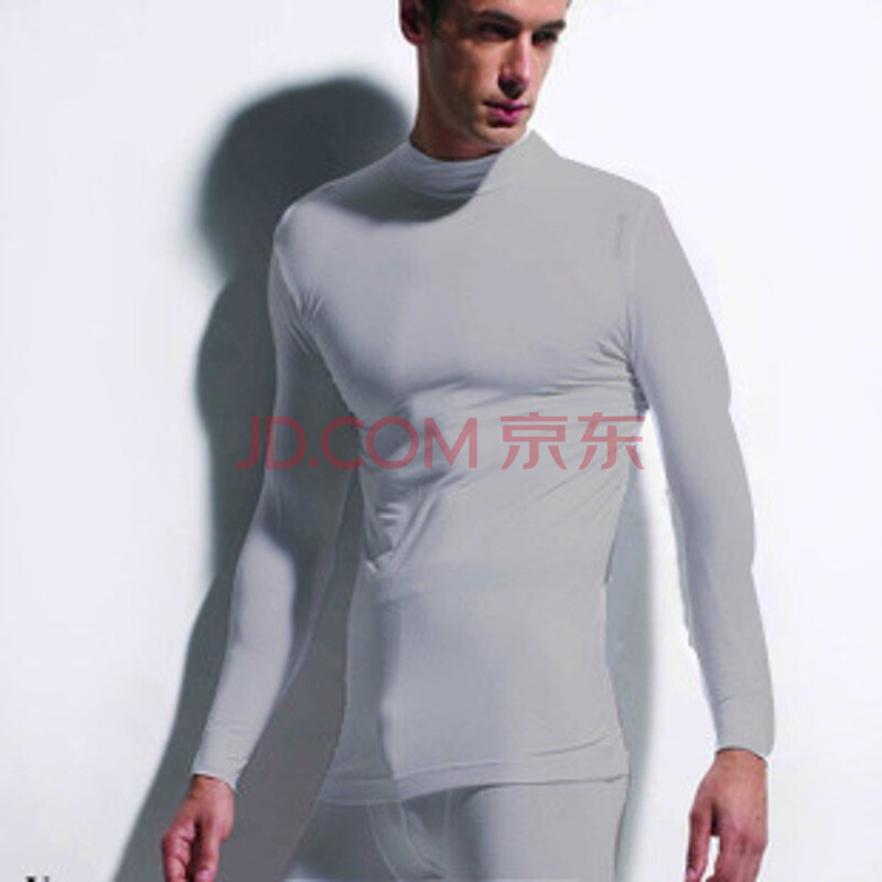 依耐丝保暖衣男2016薄款加绒保暖打底基础内衣套装 X5A003 高领米色 XL
