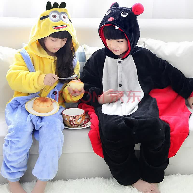秋冬季儿童<em>宝宝</em>珊瑚男孩女孩<em>小黄人</em>蝙蝠动物连