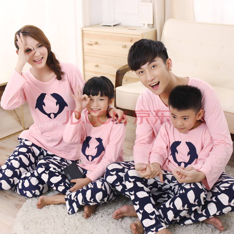 十月初十亲子<em>睡衣</em> 纯棉长袖春秋男女士<em>睡衣</em>亲