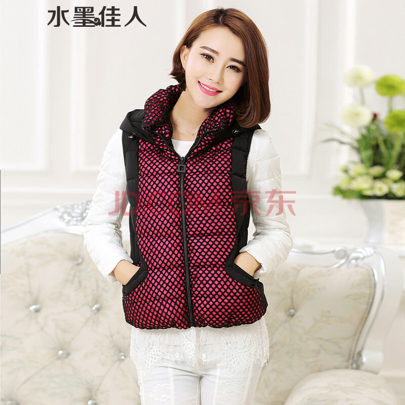 短款<em>女士</em>加厚背心<em>马甲</em> 秋冬款保暖背心 1FM0