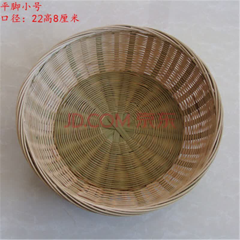 纯手工竹编 竹篓米箩米篮 竹匾簸箕 竹篮子竹筐 全竹青编织收纳篮