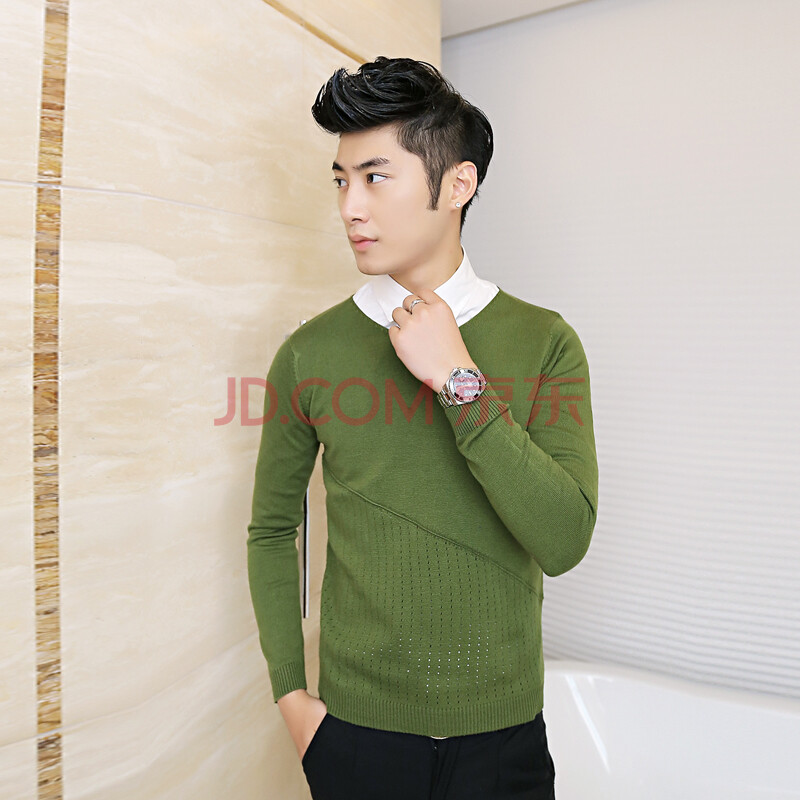 丹杰仕 男士秋冬季<em>韩版</em>修身时尚百搭纯色<em>毛衣</em>