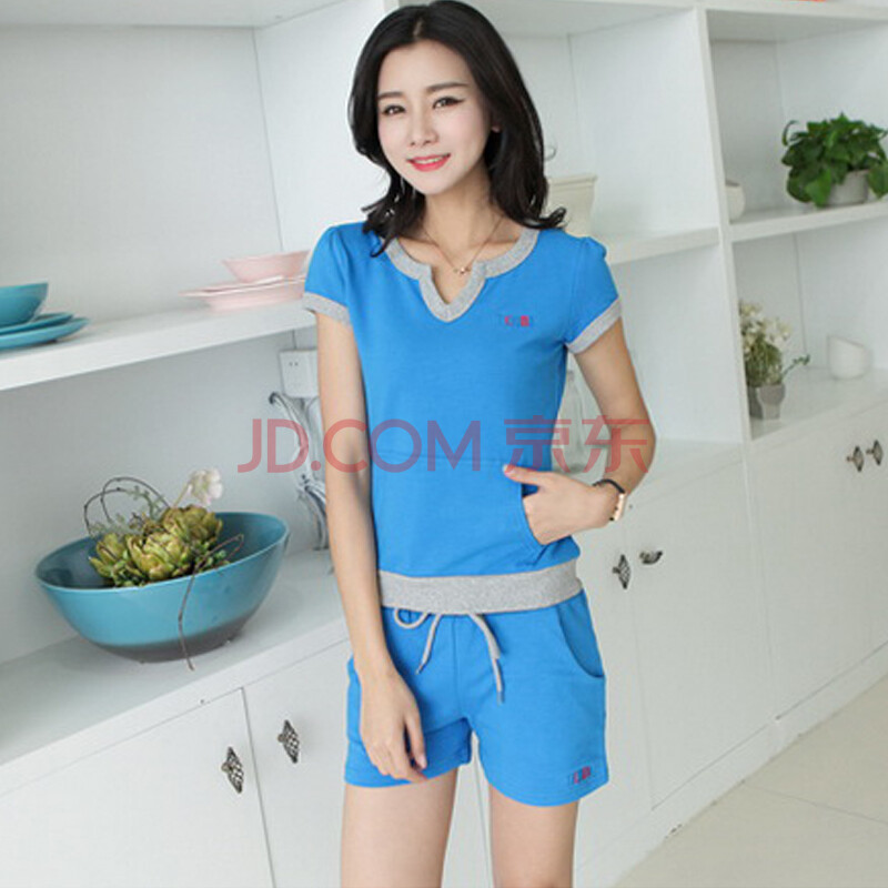 衣莉轩 2014夏装新款 休闲时尚短袖<em>短裤</em>套装 女