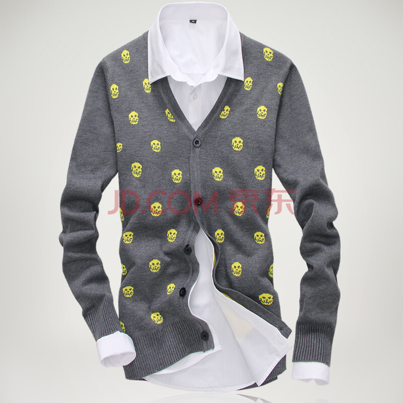 丹杰仕 2014秋冬季青少年男韩版<em>开衫毛衣</em>外套