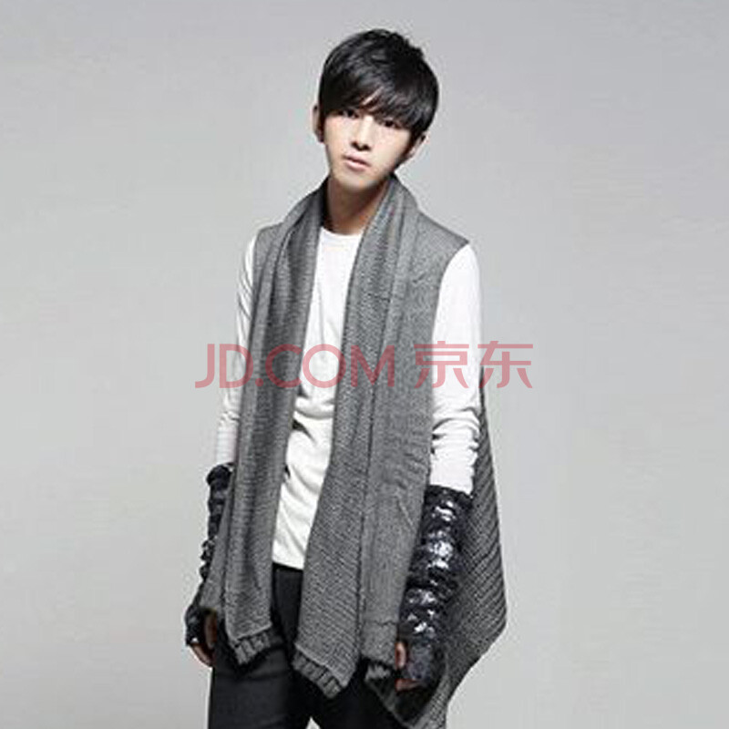 兰菁(LAN)秋冬韩版马甲<em>无袖</em>针织衫 男士针织开