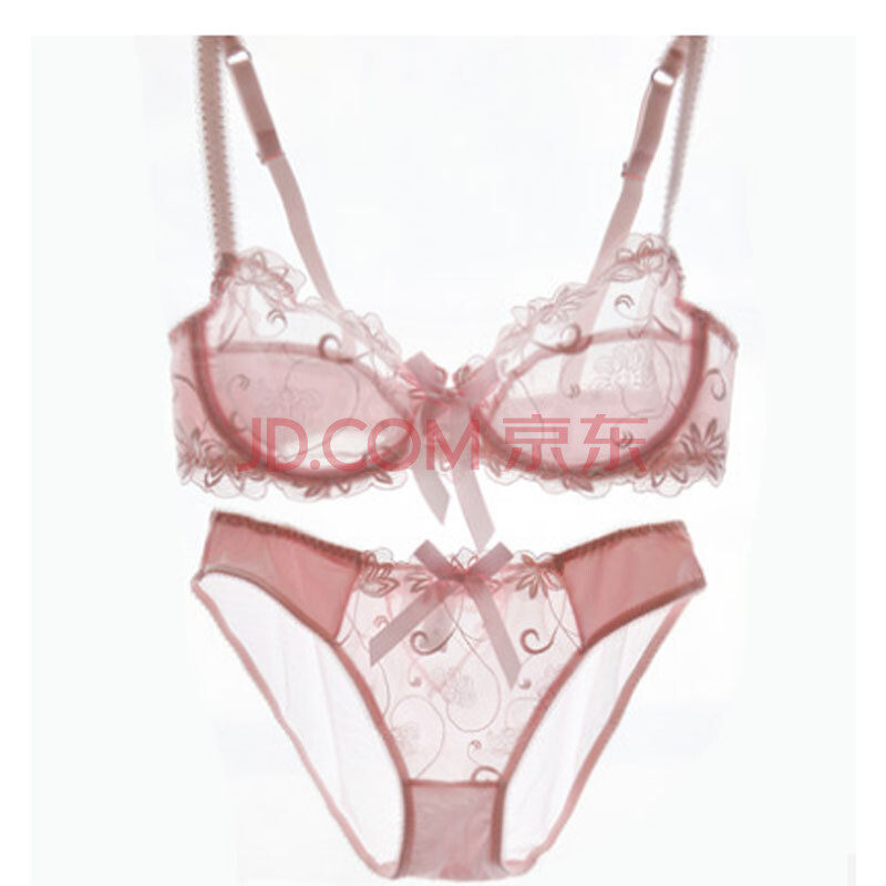 女士蕾丝内衣<em>网纱</em>全<em>透明文胸</em>套装秋款性感超薄