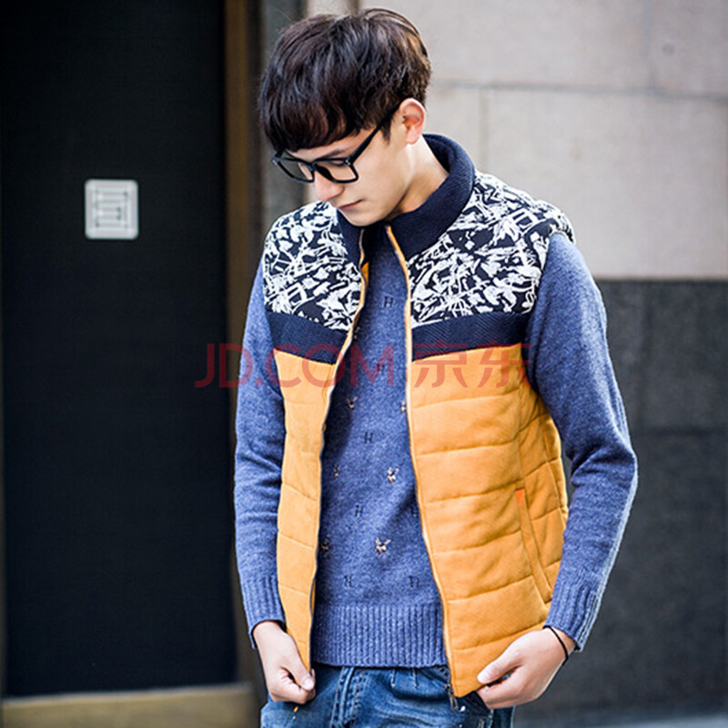 黑优<em>服饰</em> 2014秋冬新款<em>男装</em>男士<em>马甲</em>韩版修身