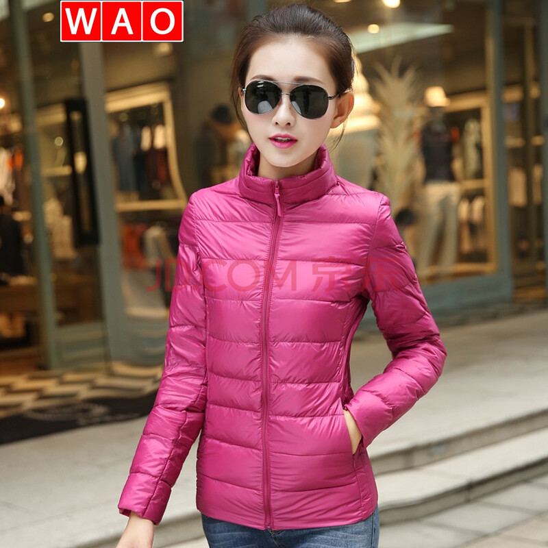 噢2014秋冬新款韩版OL修身立领羽绒服<em>外套</em>女