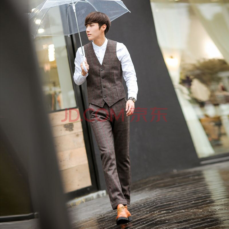 2014 秋冬新款 <em>修身男士马甲套装</em> <em>马甲 套装</em> L