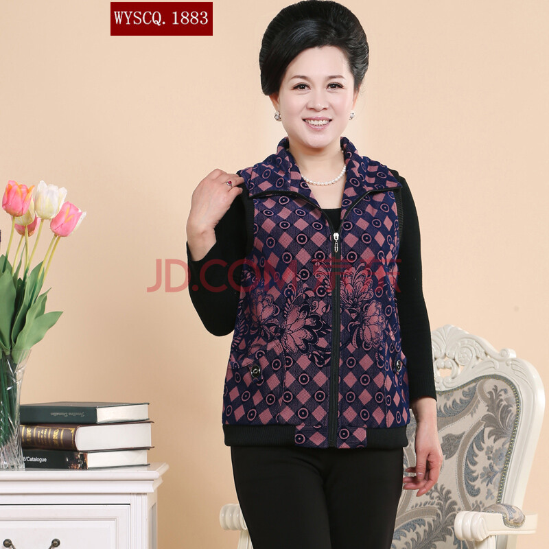 WYSCQ.1883 新款中老年休闲<em>马甲</em>妈妈<em>妈装</em>开