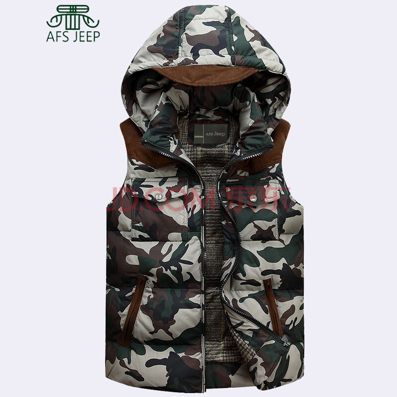 Afs <em>Jeep</em> 战地<em>吉普</em> 2014冬季<em>男装马甲</em>外套 迷彩