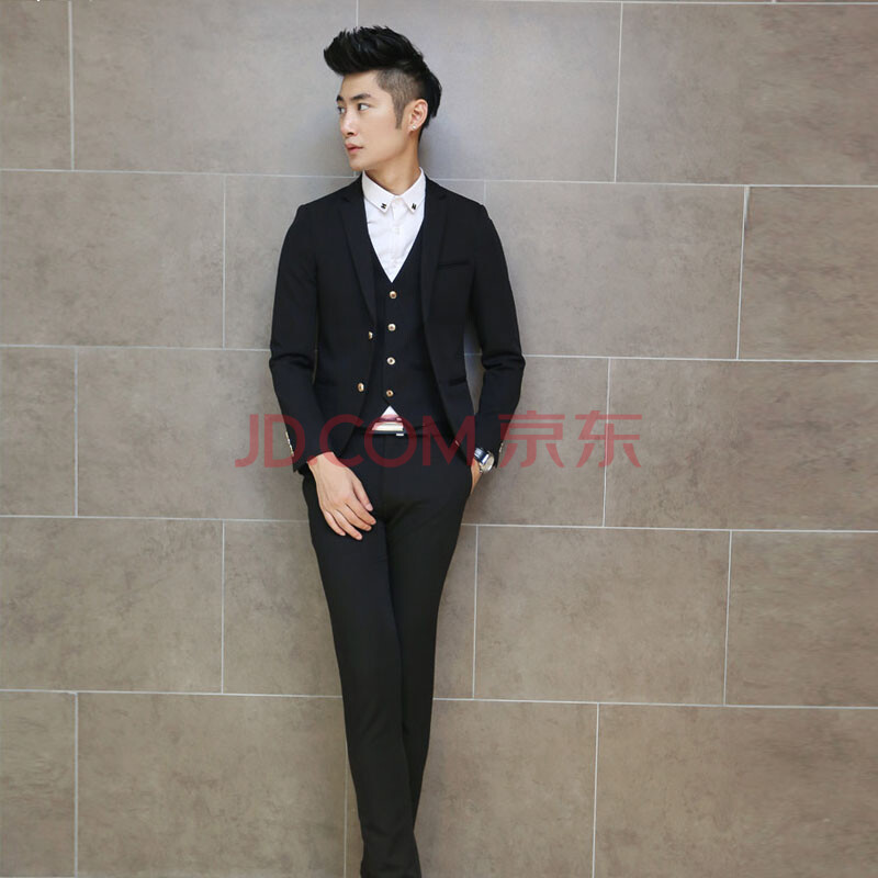 男装2014秋装新款男士休闲<em>西服</em>潮男生<em>修身小</em>