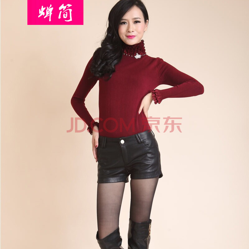 蝉简 欧洲站<em>秋冬</em>新款<em>韩版</em>皮<em>短裤女修身</em>PU皮短