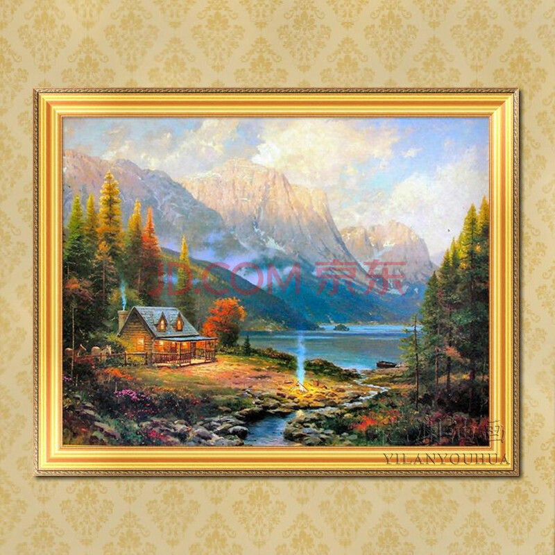 客厅横版大型壁挂画定制hj9 纯手绘油画 70*120cm